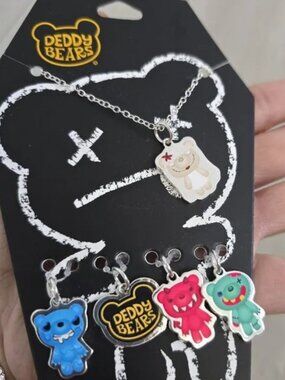 🌈 NEW Deddy Bears Interchangeable Charm Necklace